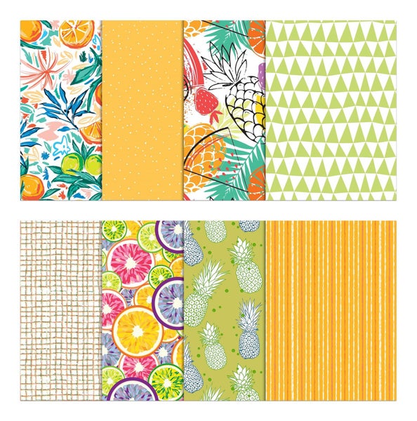 Soimoi 8 Pc Fat Quarter Bundle, Tropical Summer Print 18"x 22" DIY Carousel 2