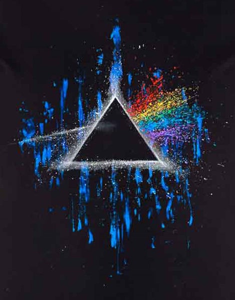 Pink Floyd T Shirt Dark Side of the Moon Blue Splat Official Womens Skinny Fit Carousel 2