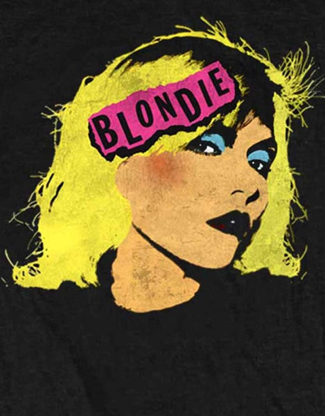 Blondie T Shirt Punk Logo new Official Womens Skinny Fit Black Carousel 3