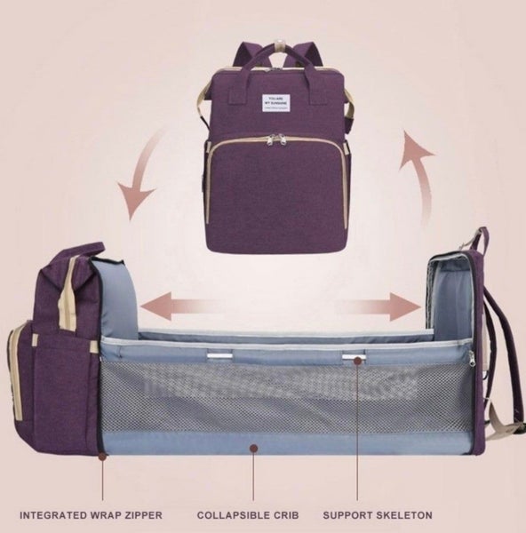 Baby Bag / Nappy Bag / Diaper Bag with folding Crib Carousel 2
