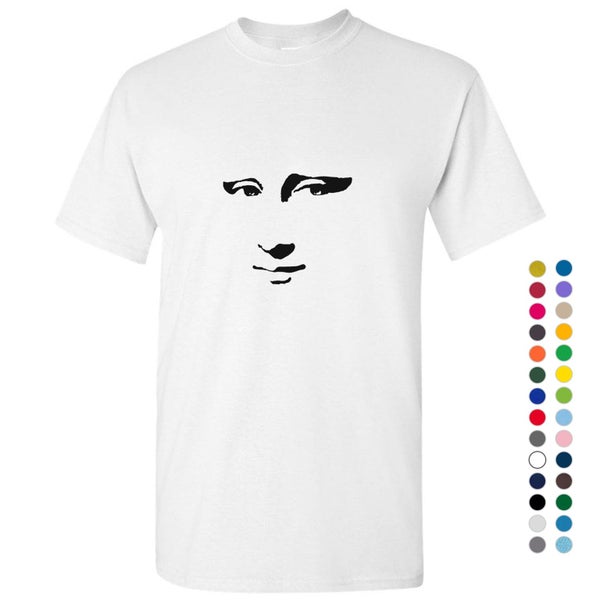 Mona Lisa Smile Face Painting Leonardo da Vinci Men T Shirt Tee Top Carousel 2