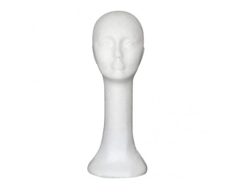 Women Plus Size Foam Female Human Head Long Neck Mannequin Wig Hat Glasses Carousel 1