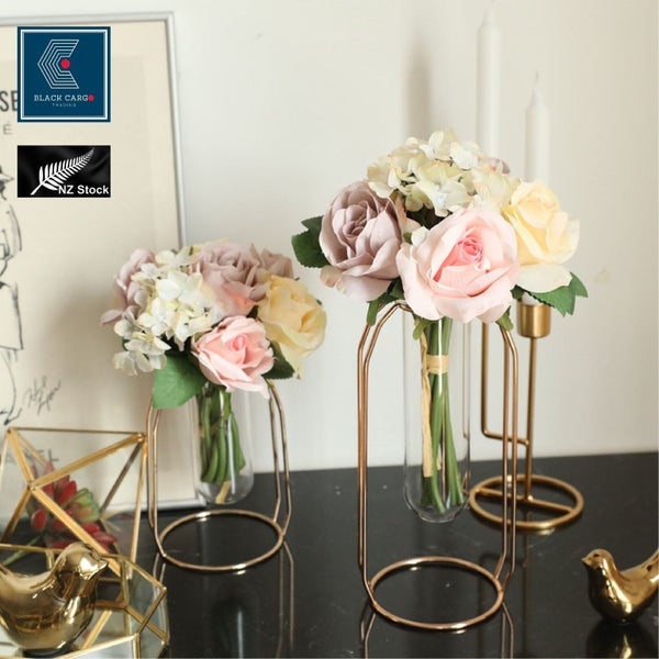 Classic European Silk Flowers Bunch Pink Rose Peony *Local Buy* Carousel 2