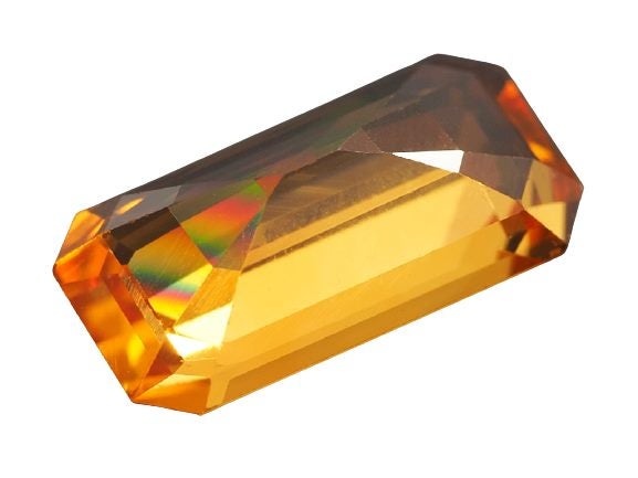0.81CT EXCELLENT OCTAGON 100% NATURAL ORANGISH YELLOW CEYLON SAPPHIRE Carousel 3