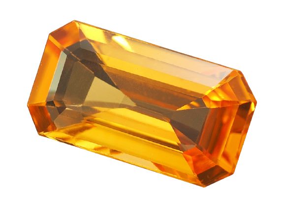 0.81CT EXCELLENT OCTAGON 100% NATURAL ORANGISH YELLOW CEYLON SAPPHIRE Carousel 1