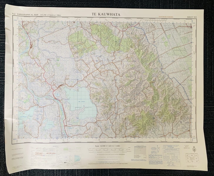 Vintage Te Kauwhata Map Carousel 1
