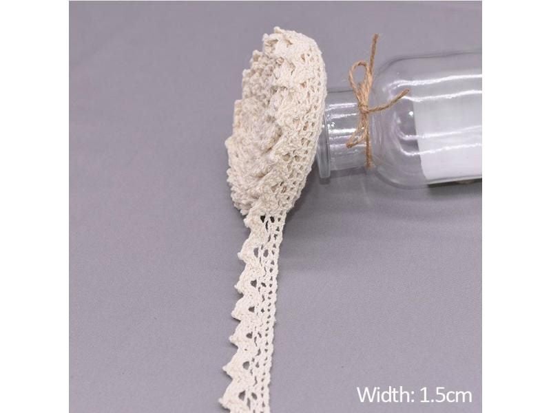5/10Yards White Cotton Embroidered Lace Trim Ribbons Fabric DIY Handmade Craft Carousel 1
