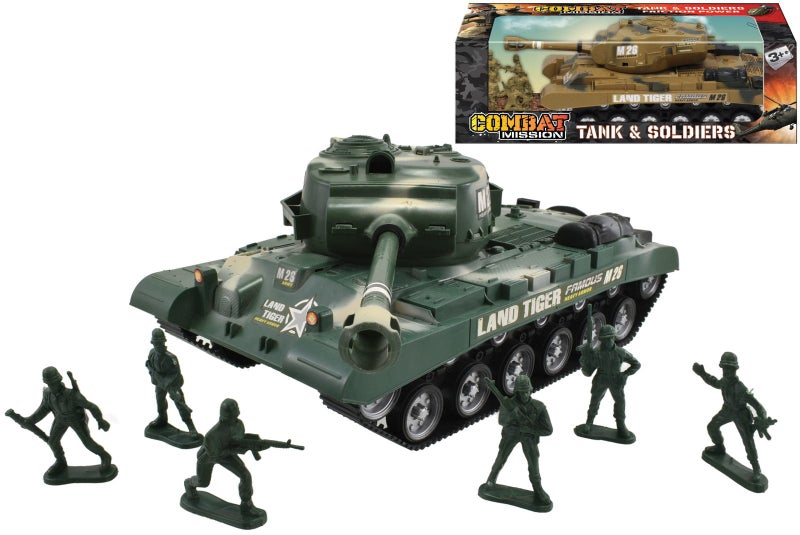 Army Tank and Soldiers Friction Playset Carousel 1