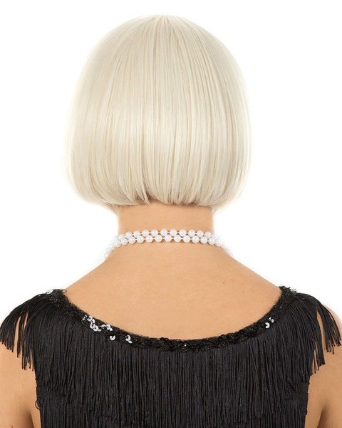 20s Flapper Deluxe Platinum Blonde Bob Wig Carousel 3