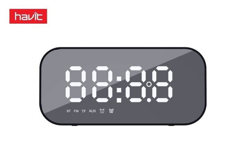 Wireless Bluetooth Speaker with Alarm Clock, Time Display, FM. Havit Brand Carousel 2