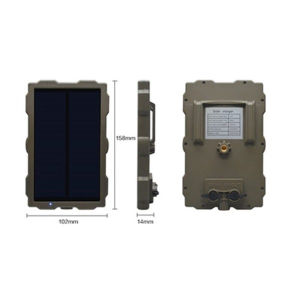 Solar Panel For Wildlife Trail Camera IP66 Waterproof Power Supply 6V 1500mah Carousel 2