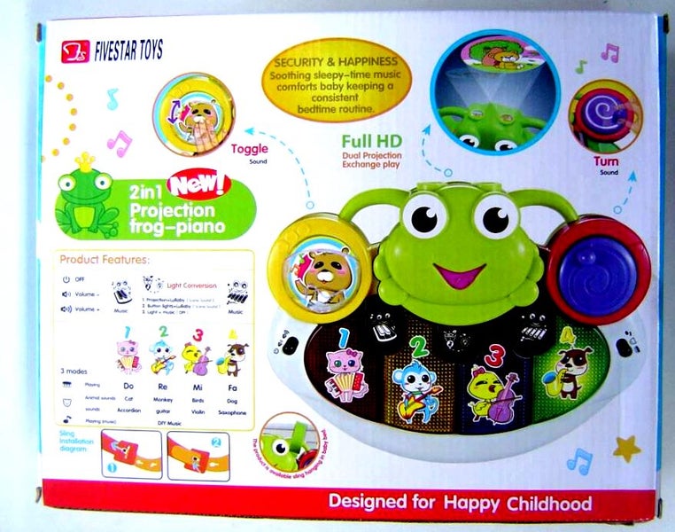 Frog Piano and Projector - Floor, Cot or Buggy - PRICE REDUCED Carousel 2
