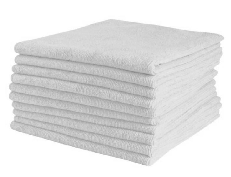 Microfibre Cloths - White, 400mm x 400mm, 300gsm (Carton of 50) Carousel 1