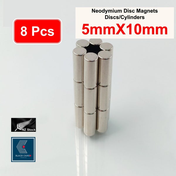 Neodymium Disc Cylinder Magnet 5mm x 10mm -8pcs *Local STOCK NOW* Carousel 1