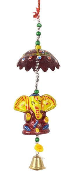 IBA Indianbeautifulart Colorful Lord Ganesha Wind Chimes Wall Décor- Handmade Carousel 1