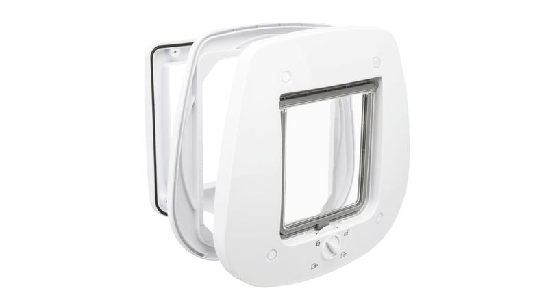Cat Door Trixie 4 Way Glass Fitting XL - White Carousel 1