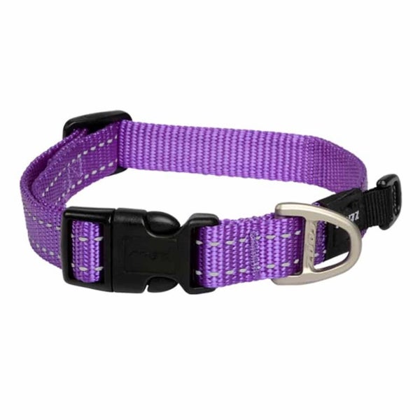 ROGZ DOG COLLAR SNAKE MEDIUM 16mm WIDE 26 - 40CM NECK PURPLE Carousel 1