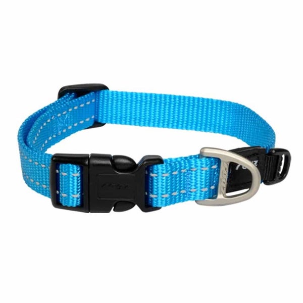 ROGZ DOG COLLAR NITELIFE SMALL 11mm WIDE 20 - 31CM NECK TURQUOISE Carousel 1