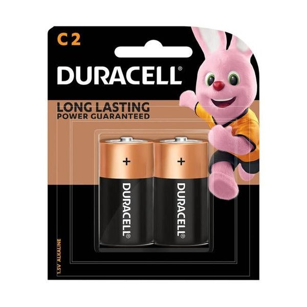 Duracell Coppertop Alkaline C Battery Pack of 2 Carousel 1