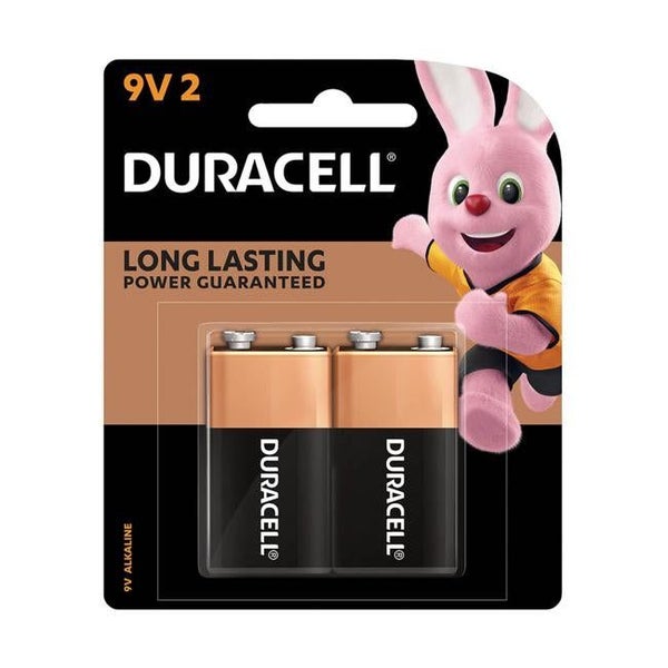 Duracell Alkaline 9V Battery Pack of 2 (DU02902NZ) Carousel 1