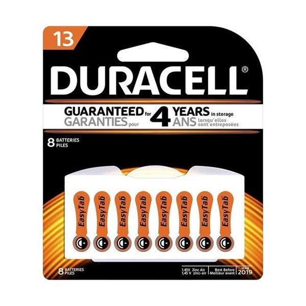 Duracell Hearing Aid 13 Battery Pack of 8 Carousel 1