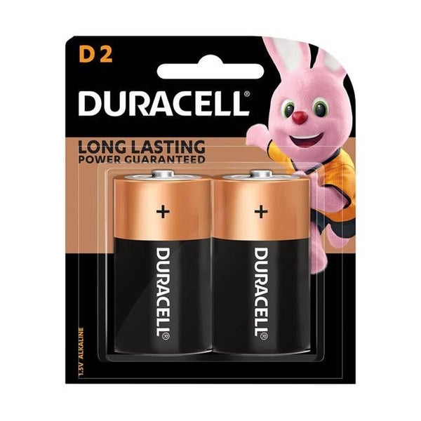Duracell Coppertop Alkaline D Battery Pack of 2 Carousel 1
