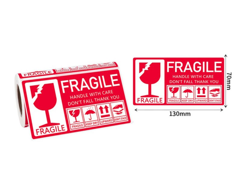 Fragile Labels Large 130mm*70mm 250labels/rolls (B03)62939540390146112