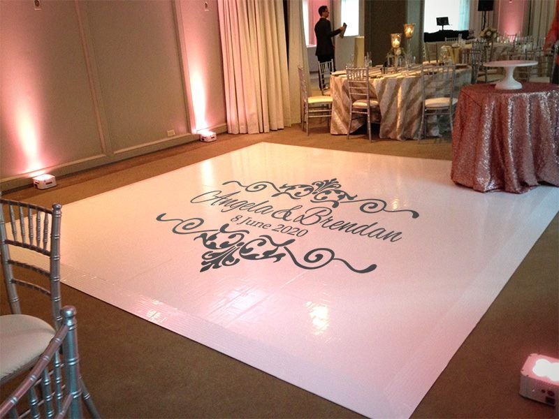NZ made Custom Wedding Dance Floor Decal - Event Sticker (Alpha Designs) Carousel 1