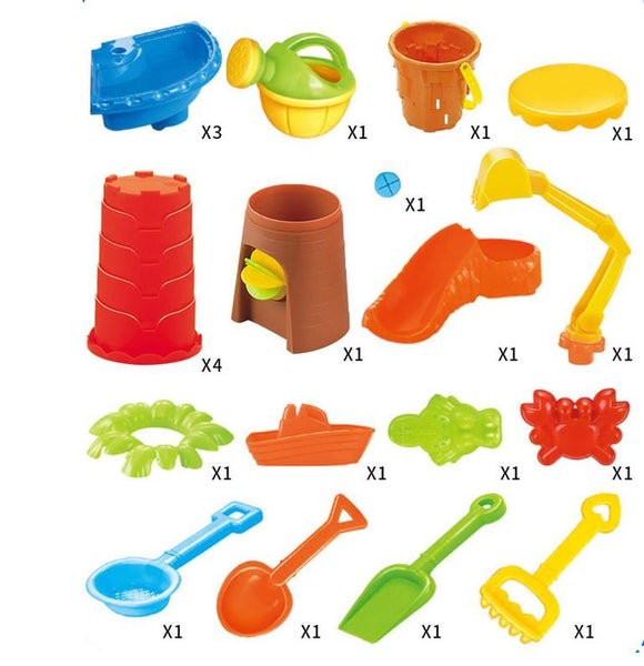 PTN ROUND Kids Child Outdoor Sand and Water Table Play Set Toys Beach Sandpit Carousel 3