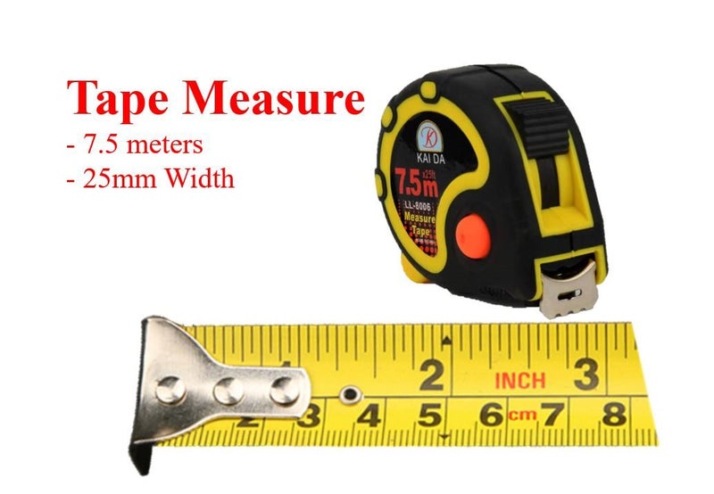 PTN 7.5m Tape Measure Self Lock Retractable Measuring Tape Metric Inches Carousel 1