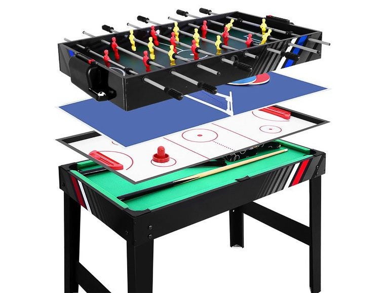 4-In-1 Games Table - Soccer, Hockey, Table Tennis & Pool Carousel 1