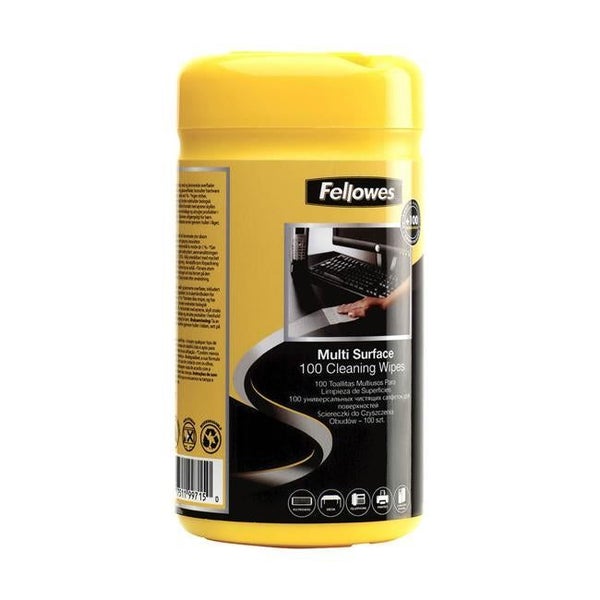 Fellowes Surface Cleaning Wipes Tub - 100 (F9971518) Carousel 1