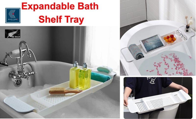 Brand New Expable Bath Tray Caddy Tray Bath Table *Clearance* Carousel 1