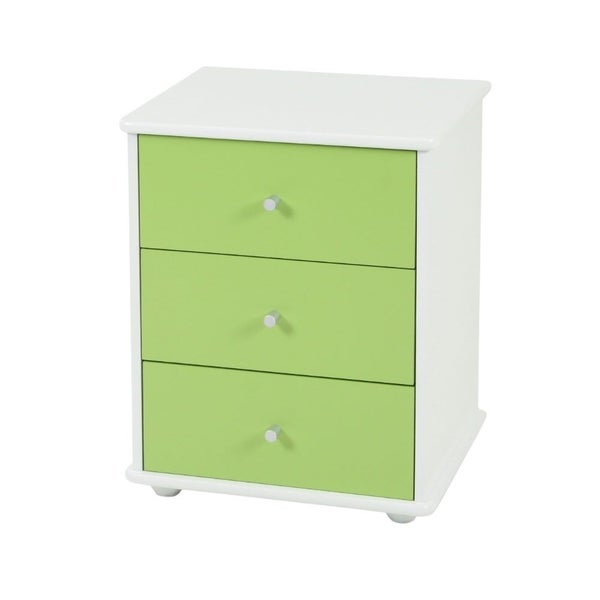Carnival 3 Drawer Bedside Green Carousel 1