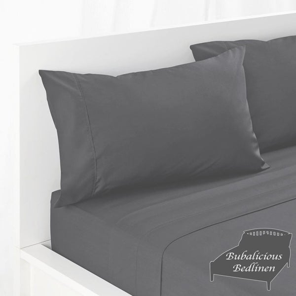Super King Bed Vintage Sheet Set - Charcoal 300 Thread Count Carousel 1
