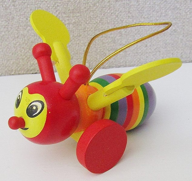 Wooden bee, rainbow coloured Carousel 2
