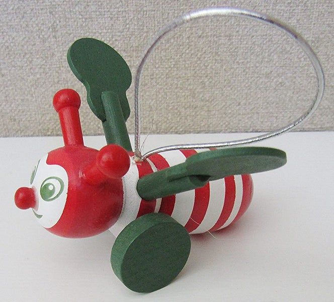 Wooden bee, , red white and green Carousel 1