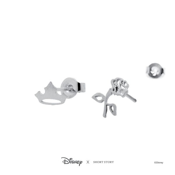 Disney x Short Story Earrings Aurora's Flower And Crown - Silver Carousel 2