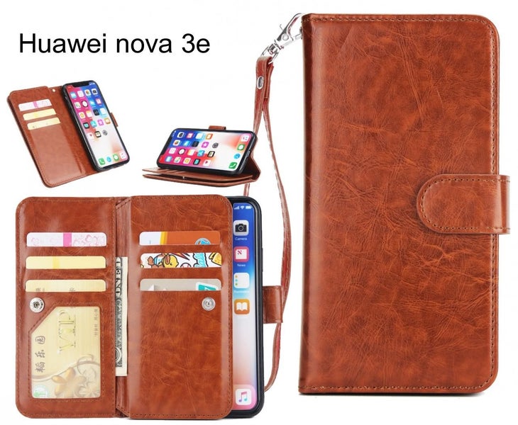 Huawei nova 3e Case triple wallet leather case 9 card slots Carousel 1