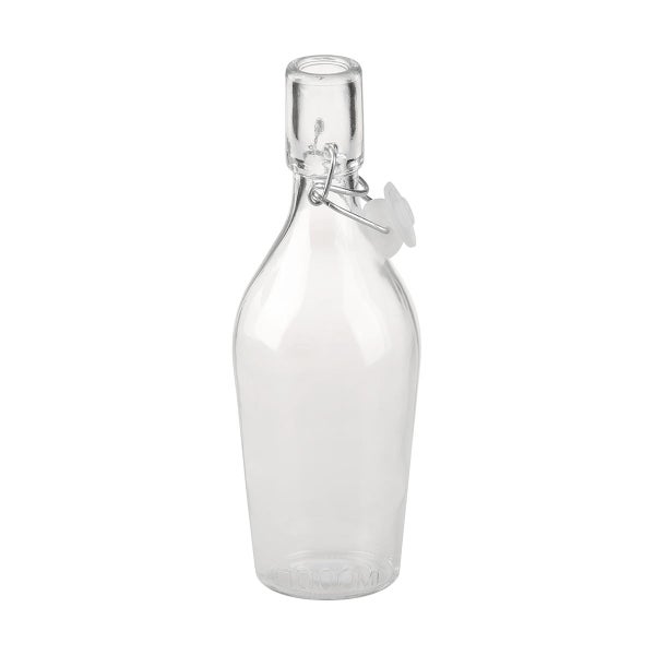 Clear Glass Water Bottle with Clamp Stopper 1L Carousel 2