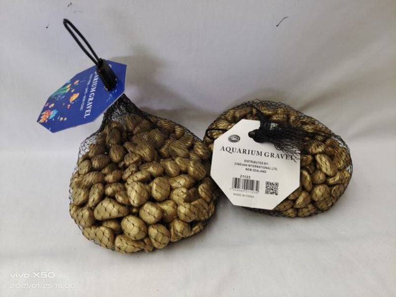 Aquarium Stones - Gold 700g (12 Packs) Carousel 1