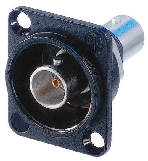 Neutrik - NBB75DFIB - Isolated BNC chassis connectors, feedthrough in black D... Carousel 1