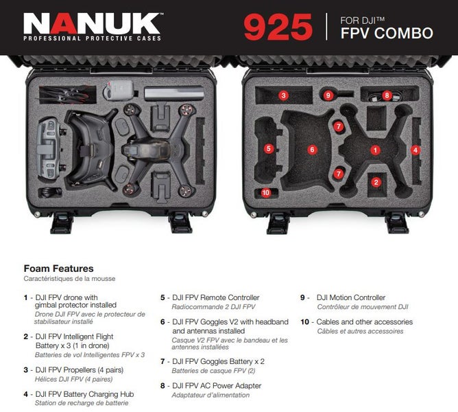 Nanuk 925 Case for DJI FPV Combo Drone (Graphite) Carousel 7