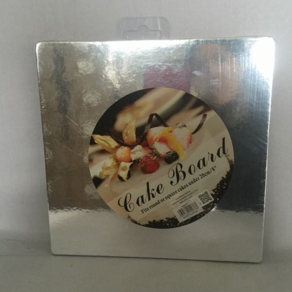 Cake Board - Square Silver 20cm (30pcs) Carousel 1