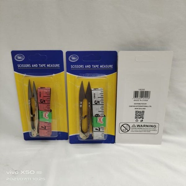 Sewing Scissors and Tape Measure Set (12 Sets) Carousel 1