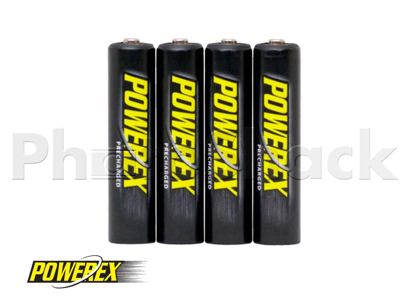 AAA Batteries Rechargeable 1000mAh Powerex Precharged 4pk Carousel 1