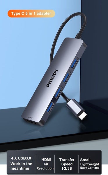 Philips Type-C 5 in 1 adapter Docking Stations Carousel 1
