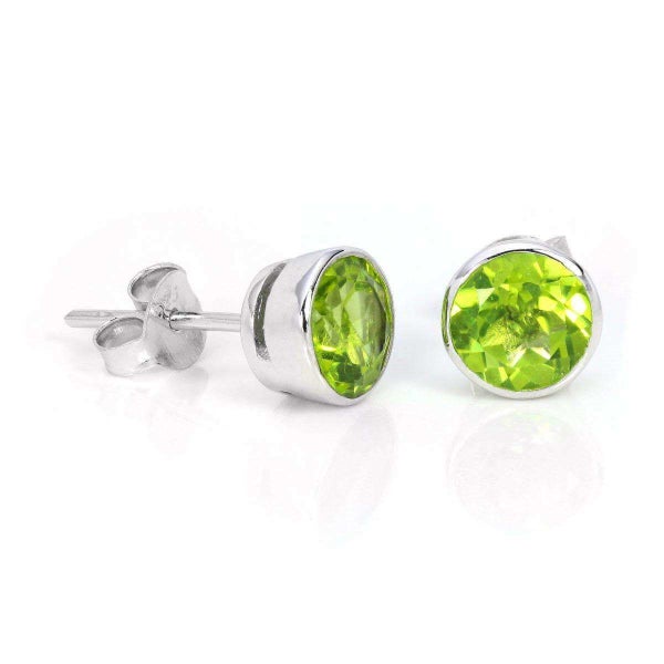zirconia Studs earrings - 1 pair (light green) with gift box Carousel 1