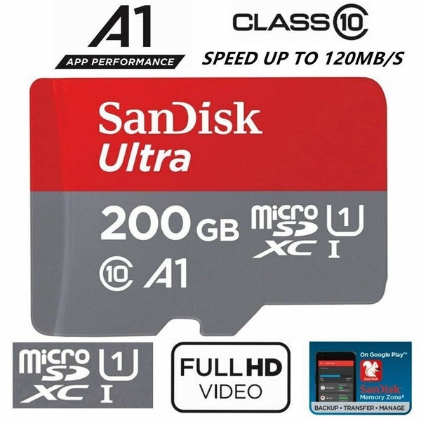 SanDisk Ultra 200GB Micro SD Card SDXC A1 UHS-I 120MB/s Mobile Phone TF Memory Carousel 3