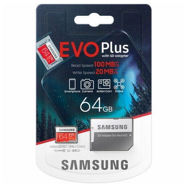 Samsung Evo Plus 64GB Micro SD Card SDXC UHS-I 100MB/s U1 FHD Mobile Phone TF Carousel 2